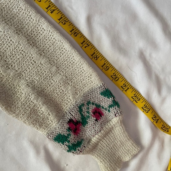 CARLA FERRONI By Lady Jane Ivory Short Cardigan Sweater Size Large Made in Italy - Picture 10 of 12